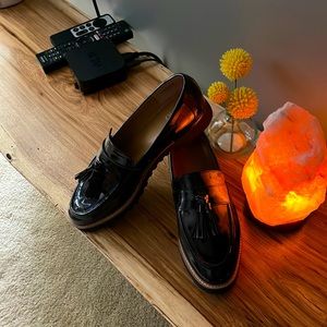 9.5 Franco Sarto patent leather loafers